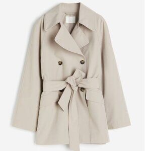 H&M Short Trench Coat | Size Medium